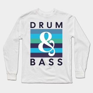 DRUM & BASS  - Blue Rainbow (light print) Long Sleeve T-Shirt